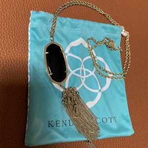Kendra Scott Rayne Pendant Necklace in Gold/Black